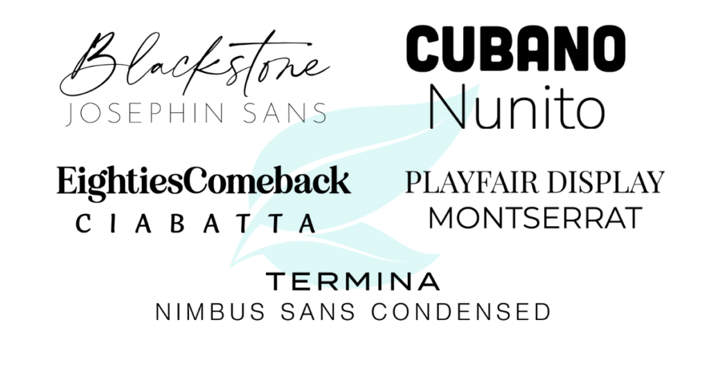 Logo Font Pairing examples